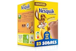 Nesquik cacao soluble instantáneo - 1 estuche x 25 sobres de 13,5 g - Total: 337.5 g