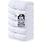 Utopia Towels: Large Cotton Towels for Bath, Hands, Face, Gym and SPA 41cm x 71cm Pack of 6 (White)