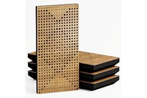 UA ACOUSTICS Pack de 4 paneles acústicos estrechos para absorción y difusión | 50 x 25 cm | Difusión - Reflexión - Insonorización | Modelo-Grosor-Color: [WILDS - 53mm | Roble]