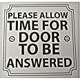eCobbler Stick on Sign 8x8cm- Please Allow Time For Door To Be Answered