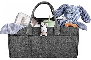 IDEA HOME Organizer in Feltro, Organizzatore Tascabile, Borsa in Feltro con Scomparti, Organizer Universale per Pannolini per Bambini, Colore Grigio