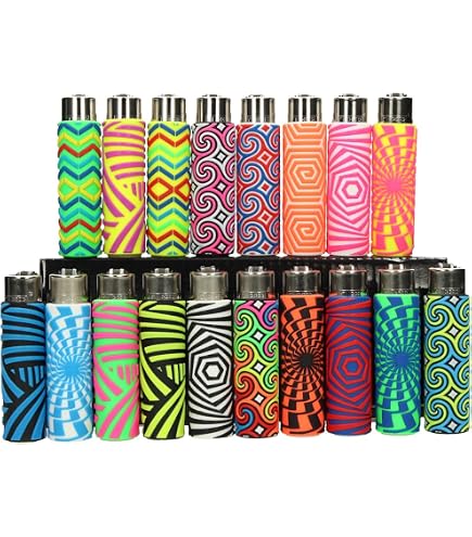 Clipper Large Fantasia Traslucido - Serie da 4 Accendini