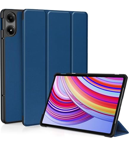 Cover Per Xiaomi Redmi Pad Pro 12.1 Pollici Con Vetro Temperato – Custodia Sottile Con Funzione Stand E Sleep/Wake - Nero - 5
