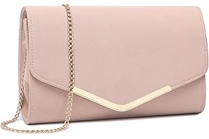 Miss Lulu Pochette Femme en Daim avec Chaîne - Mini Sac à Main de Soirée, Clutch Pratique pour Mariage et Saint-Valentin, Idéal pour Fêtes et Cérémonies