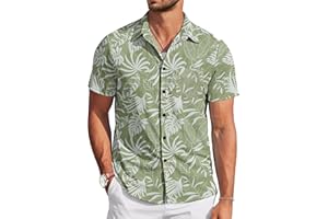TARAINYA Camisa Hawaiana Hombre Verano Funky Flores Estampada Aloha Palmera Flamencos Hoja Palma
