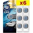 Ambi Pur Profumatore Auto, 6 Deodoranti Auto, Fragranza Oceano, Elimina Odori, Fino a 30 Giorni di Profumo per Deodorante, Fa