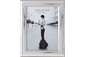 VALENTI & CO. Valenti&Co - Cornice Portafoto in Argento Lucida Martellata cm 15x20. Ideale Come Regalo per Matrimonio, Compleanno di Amici, o per la Mamma e papà
