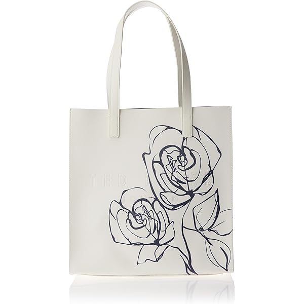 Ted Baker Floraff Floral Raffia Icon Bag Orange