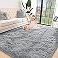 Jelymark Super Soft Shaggy Rug for Bedroom, 5x8 Feet Fluffy Carpet for Living Room, Fuzzy Indoor Plush Area Rug for Home Decor, Furry Floor Rugs for Dorm, Kids Nursery Rug for Girls, Grey