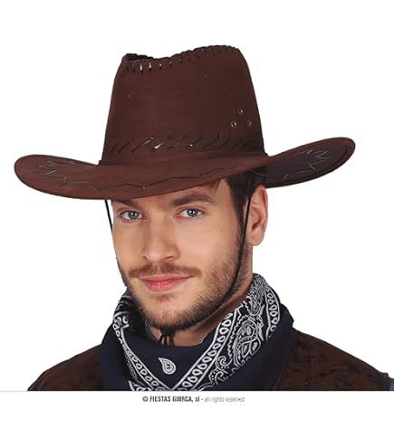 Costume Cowboy Homme Funidelia - Gilet, Plastron, Ceinture, écharpe - Taille M-L - Pour Fête, Carnaval, Halloween - Style Western