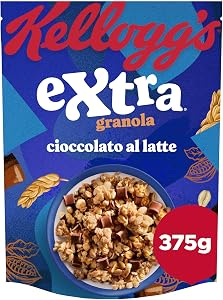 Kellogg's Cereali Extra | Gusto Cioccolato al Latte | Granola con Avena Croccante | Confezione Singola da 375 g (1 x 375g)