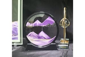 YAIHE - Oggetto decorativo con sabbia in movimento, rilassante, decorazione da scrivania, colore: blu oceano (7 Pollice, Viola)