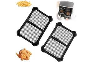 LPZMPZ Heißluftfritteuse Spritzschutz Kompatibel mit Ninja AF300EU 7.6L Dual Zone Silikon Spritzschutz, Effektiver Fettspritzschutz, Wiederverwendbar Spritzschutz Airfryer Zubehör (2 PCS)