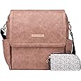 Petunia Pickle Bottom Unisex Baby Boxy Backpack-Dusty Rose Leatherette Maternity Bag, Amplio