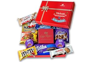 IMPERIAL COAST Caja regalo de chocolates I Regalo original para cumpleaños San Valentín cumpleaños niños y pareja – Cartón resistente – Regalo original – Milka, Kinder y más – Regalos para mujer, Regalos para Él.