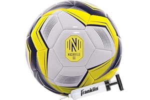 Franklin Sports MLS Nashville FC - Balón de fútbol (tamaño Oficial 5, Funda Suave, Resistente a la abrasión, tamaño y Peso Oficiales, Incluye Bomba de Aire)