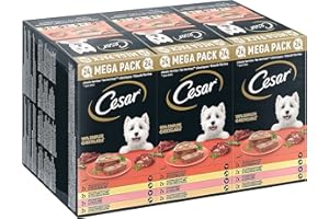 Cesar Megapack Klassik-Terrine - Hundenassfutter in der Schale - 4 Varietäten im Multipack - 24 x 150g