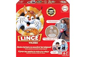 Educa - Lince Viajero | Juego de Mesa portátil para Viajes y Vacaciones | Versión compacta del Lince | Reto Visual Familiar para niños y Adultos | Diversión sin Pantallas | a partid de 4 años (16392)