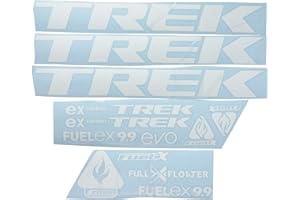 Ecoshirt Stickers Trek Fuel Ex 9.9 Bikes F144 Stickers Aufkleber Decals Autocollants Adesivi MTB BTT, White