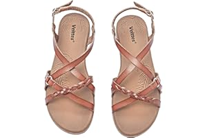 Veittes Women's Flat Slide Sandals - Casual Cross Strappy Elastic Strap Spring Summer Shoes.
