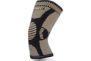 JIUFENTIAN Copper Knee Support for women and men,Compression knee brace for arthritis,knee Pain Relief, Running,Ligament Injury Recovery,Meniscus Pain,Walking sports(3XL Single)