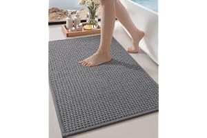Färg och geometri gummibaksida våffelbadmatta halkfri handtvättbar badrumsmattor, mjuk absorberande chenille boho-matta för b
