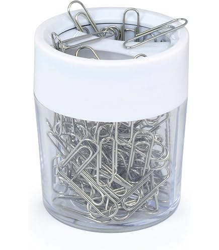 Distributeur De Trombones Q-Connect Aimanté - Transparent, 7.2x4.3x4.3cm