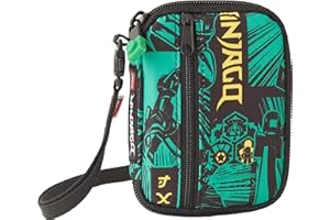 SKANDO BAGS Lego® – Cartera para niños – Espacio para hasta 3 Tarjetas – Bolsillo Interior y Exterior con Cremallera para Dinero en Efectivo y Objetos pequeños