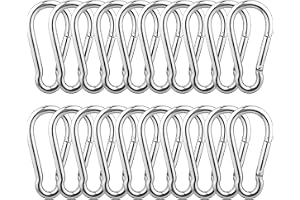 20 stycken karbinhakar små, 40 x 3,5 mm aluminiumkarbinhakar | säkerhetsspännen, karbinhakar rostfritt stål karbinhakar för ryggsäck bä tält camping resor