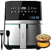Cecotec Freidora de Aire de 5,5L con Accesorios, Air Fryer, Cecofry Full Inox 5500 Pro con Accesorios. 1700W, sin Aceite, Dig