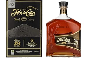 FLOR DE CAÑA Flor de Cana Centenario Legacy Edition I - Ron en caja de regalo, 1000 ml, Embalaje puede variar