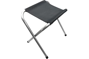 Homecall - Taburete de camping plegable de aluminio (gris)