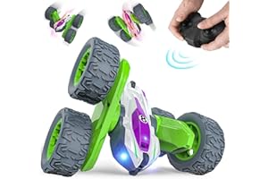 MERMOE Voiture Télécommandée Tout Terrain, 4x4 Rapide Camion Radiocommandée 360 Degrés Jouet Enfant Voiture de Course Rechargeable Drift RC Car Jeux Extérieur Interieur Cadeau Garcon Fille 3 4 5 6 7 8 9 Ans