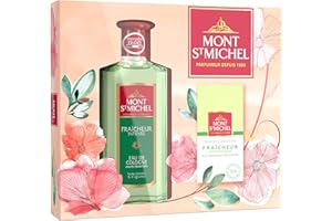 Mont Saint Michel - Coffret 2 Produits - Coffret Cadeau - Eau de Cologne Fraîcheur Intense - 250 ml - Savon Cologne Fraîcheur - 125 g