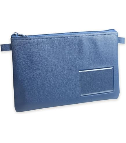 Effektivo Sac De Banque Zippé En Cuir Synthétique Vert 27 X