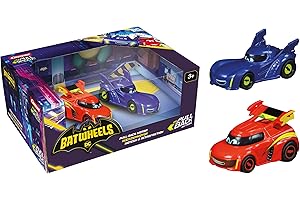 Pull & Speed 15813024 Carrera Pull&Speed Batwheels Bam i Red z silnikiem odciągowym prędkość 5 km/h od 3 lat element kolekcjonerski i zabawka podwozie z tworzywa sztucznego funkcja wolnego biegu