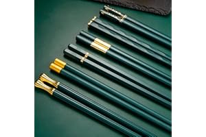 MZSX Set di Bacchette, Bacchette, High-end professionale Antiscivolo, riutilizzabili, bacchette sushi, cinesi giapponese asiatiche