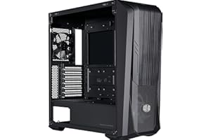 Cooler Master MasterBox 500 PC Case - Mid-Tower, FineMesh Front Intake, ARGB 120mm, Top Rimovibile, Pannello Laterale Vetro Temperato, Raffreddamento Versatile, Supporto per Componenti, Rear Fan 120mm