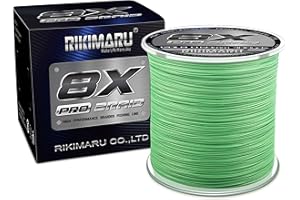 Rikimaru 8X Pro Braid Fishing Line 6LB-170LB, 300yds-1000yds Fluo-Green,Lemon Yellow,Plum Pink