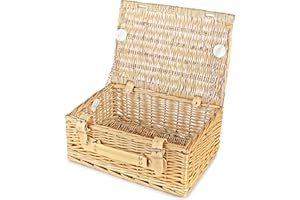 Empty Wicker Hamper Basket - Luxury Lidded Picnic Basket - Picnic Set for Outdoor Gatherings, Birthdays and Celebrations, from Regency Hampers