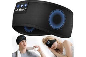 LC-dolida Schlafkopfhörer Bluetooth Stirnband Kopfhörer, Schlafkopfhörer Seitenschläfer Schlaf zum Kopfhörer 15+Std Playtime Schlafstirnband mit HiFi-Stereo für Sport Training,Joggen,Yoga,Reisen