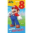 Danilo Promotions LTD Super Mario 8th Birthday Card, Childrens Birthday Card For 8th Birthday Celebration, Super Mario Card For Kids, Officially Licensed Birthday Card,Multi,9 x 5
