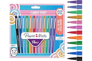 Paper Mate Flair Candy POP penne, punta media, colori assortiti, confezione da 12