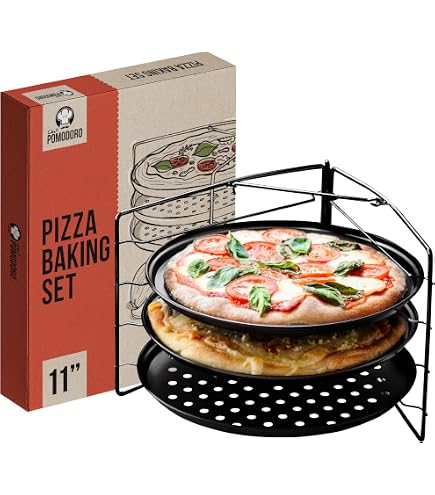 Plaque à Pizza Guardini Pizza&Mania - 32 Cm Anti-adhésive | Pour Four Et Friteuse à Air | Cuisson Parfaite
