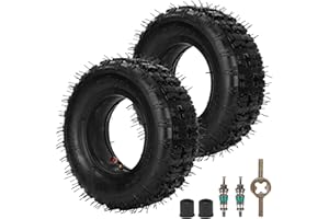 RUTU 13 x 5.00-6 13X5-6 Pneu et chambre à air avec tige de valve incurvée TR87 pour Razor Dirt Quads Yerf Dog Motovox Go Karts Dirt Bikes ATV Tondeuse Tracteur Chariot Diable 4 Roues Lot de 2