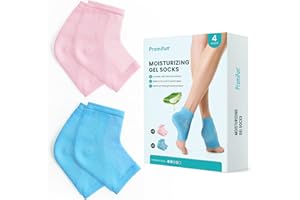 Moisturizing Heel Socks for Cracked Heel Treatment - Promifun 2 Pairs Heel Socks for Dry Cracked Feet - Cracked Heel Repair for Women & Men(Blue & Pink)