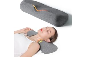 RESTCLOUD Halswirbel-Nackenkissen zum Schlafen, Memory-Schaum-Kissen, Nackenrolle für steife Nackenschmerzlinderung, Nackenstützkissen, Halswirbelkissen zur Schmerzlinderung, Schlafbettkissen