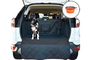 MATYX FOR PETS Pet Boot Liner Protector - Waterproof Non Slip 4 Layer Quilted Car Boot Cover with Bumper Flap - Universal Fit Car Boot Liner for Dogs - 4x4, Estate, Hatchback, SUV Dog Mats for Muddy Paws