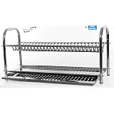 IDOR STORE Scolapiatti Incasso 56 Cm In Acciaio Inox AISI 430 – Con Vaschetta, Telaio Regolabile E Attacco A Molle, Made In Italy