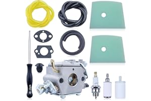 Gubeter 588171156 Carburador C1Q-EL24 para Husqvarna 322L 123L 223L 322C 322R 323C 323L 323LD 325L 326L 326LX 326LS Piezas de desbrozadora 503283401 con Kit de Puesta a Punto del Filtro